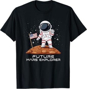 Kids Patriotic Future Astronaut Future Mars Explorer T-Shirt
