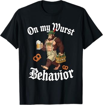 Funny German Bigfoot Sasquatch Funny Oktoberfest 2025 T-Shirt