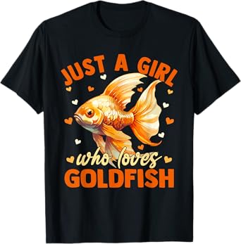 Floral Goldfish Just A Girl Who Loves Goldfish T-Shirt