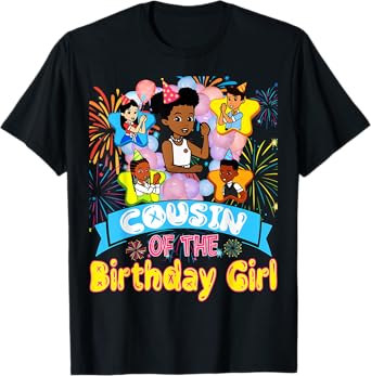 Cousin of Birthday Girl Gracie Birthday Dolls Girl Party T-Shirt