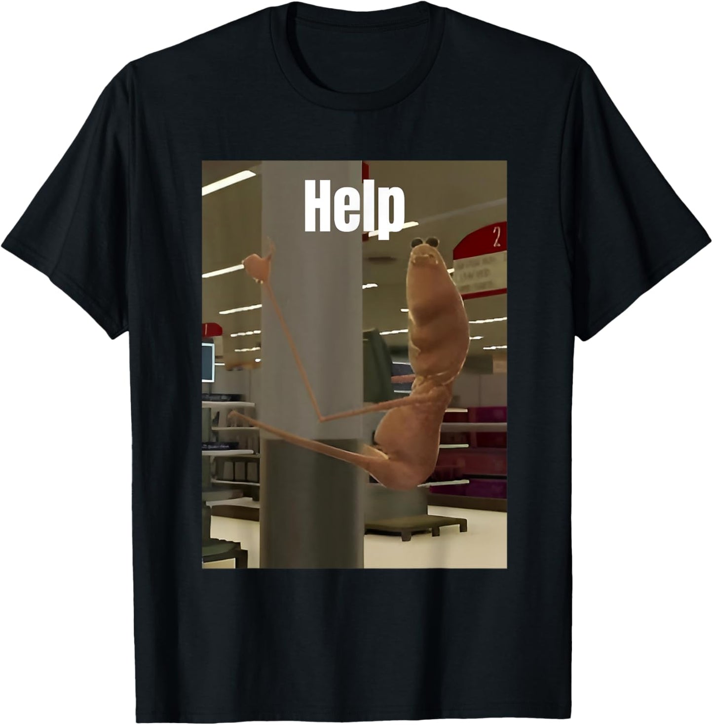 Funny Marcus The Worm Help Meme T-Shirt