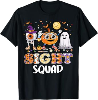 Optometrist Sight Squad Pumpkin Ghost Halloween Costume T-Shirt