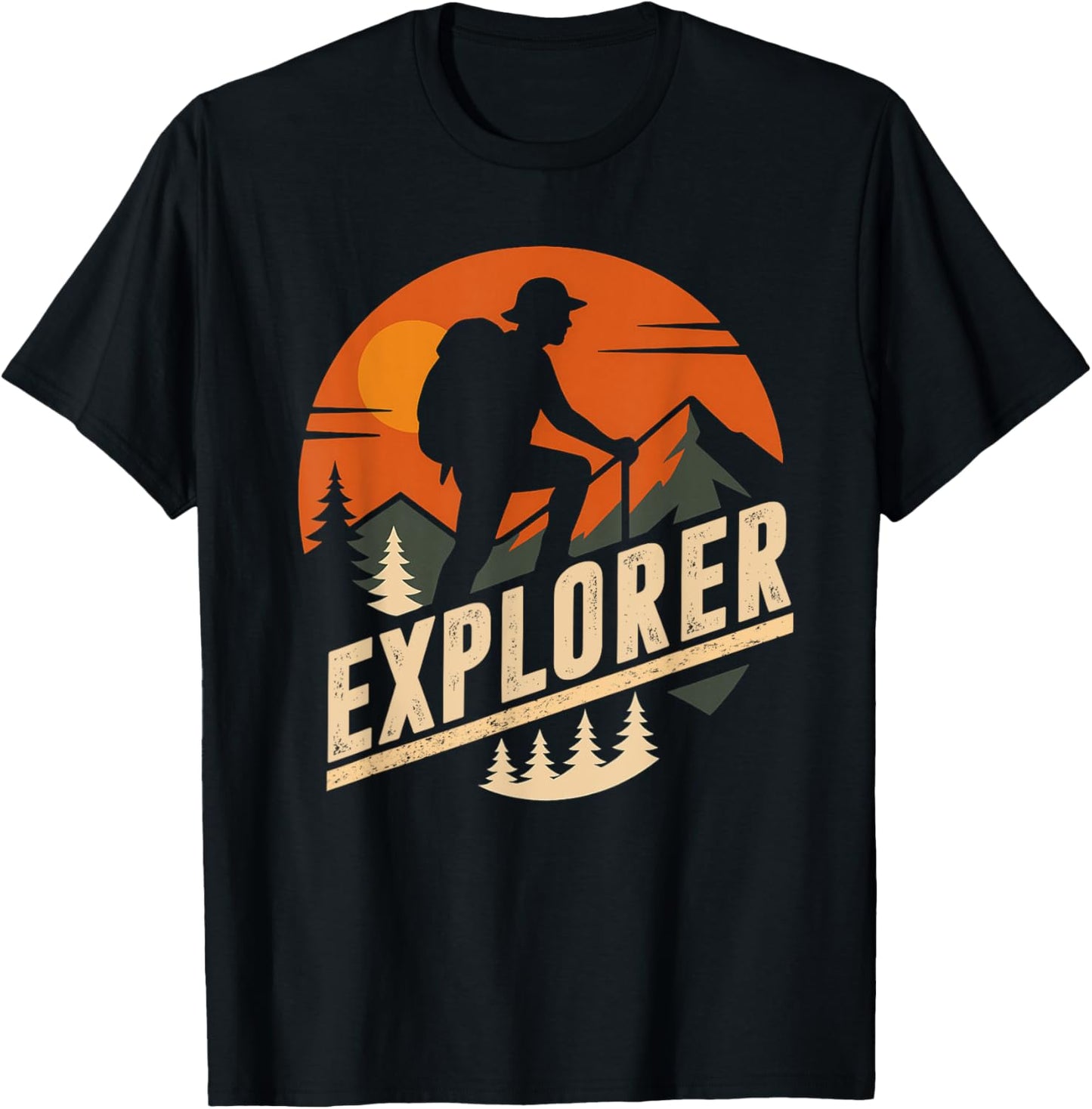 Explore More Trekking Mountains Camping Funny Explorer Hiker T-Shirt