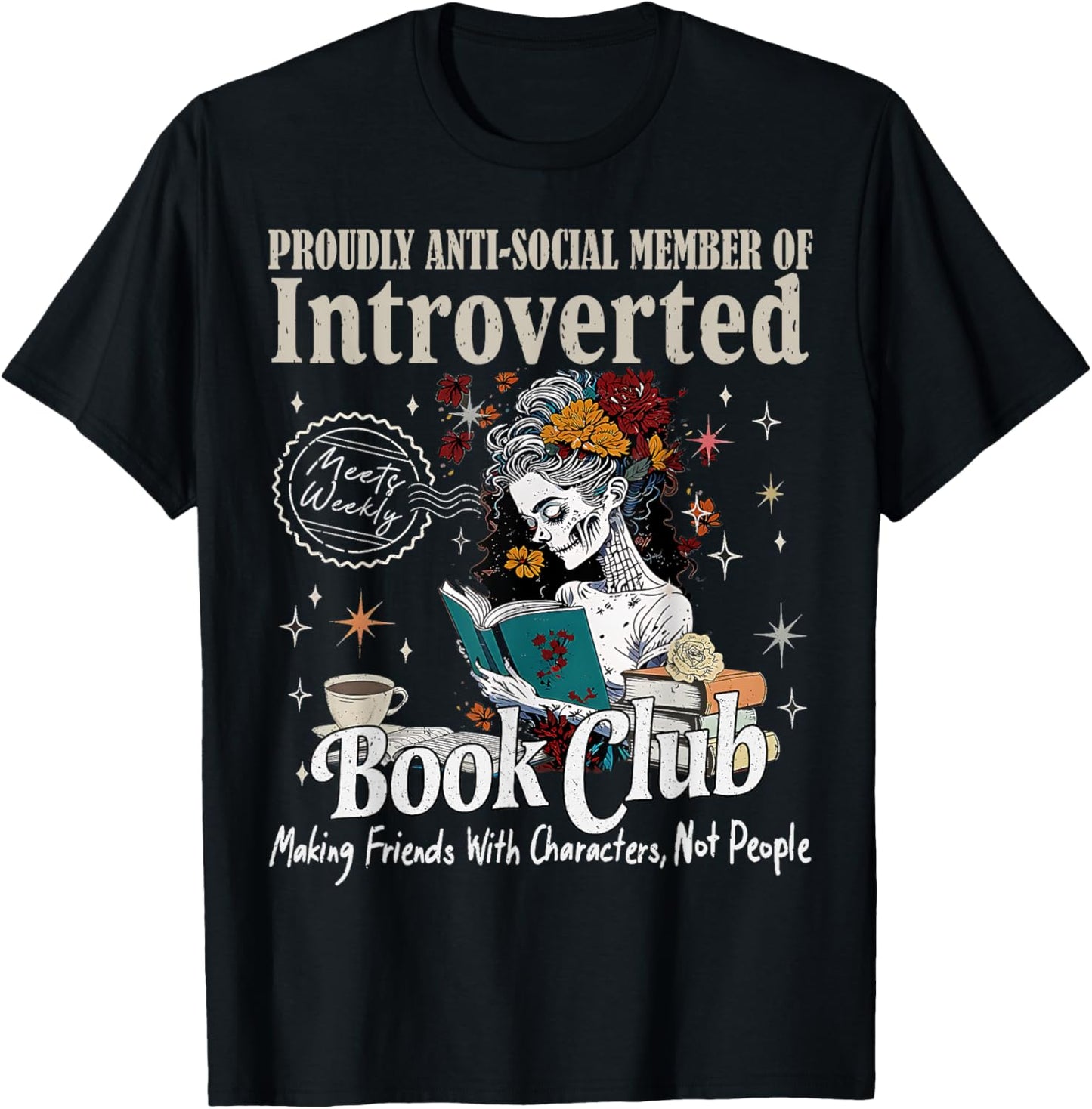 Proud Anti-social Member Of Introverted Book Club Retro T-Shirt