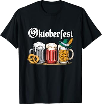 Oktoberfest Beer Mug Drinking Festival Germany Flag T-Shirt