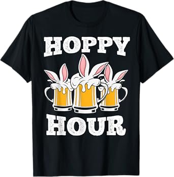 Beer Hoppy Hour Easter Beer Happy Hour Mens Easter Beer T-Shirt