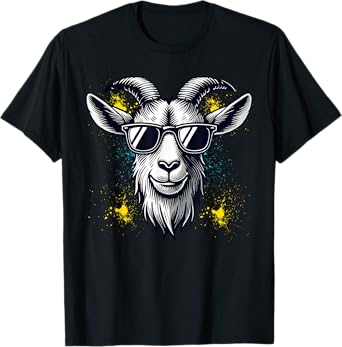 Goat Sunglasses Graphic T-Shirt