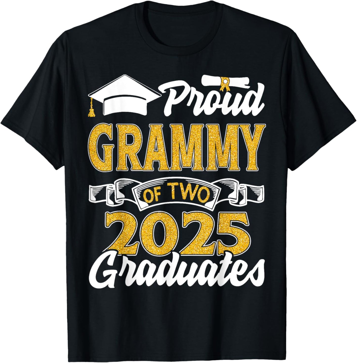 Proud Grammy Of Two 2025 Graduates Twins Graduation T-Shirt