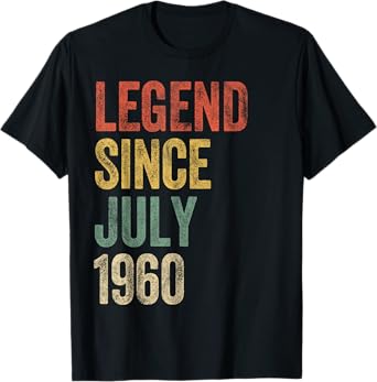 Legend 1960 65th Birthday Gifts for Men Women 65 Year Old T-Shirt