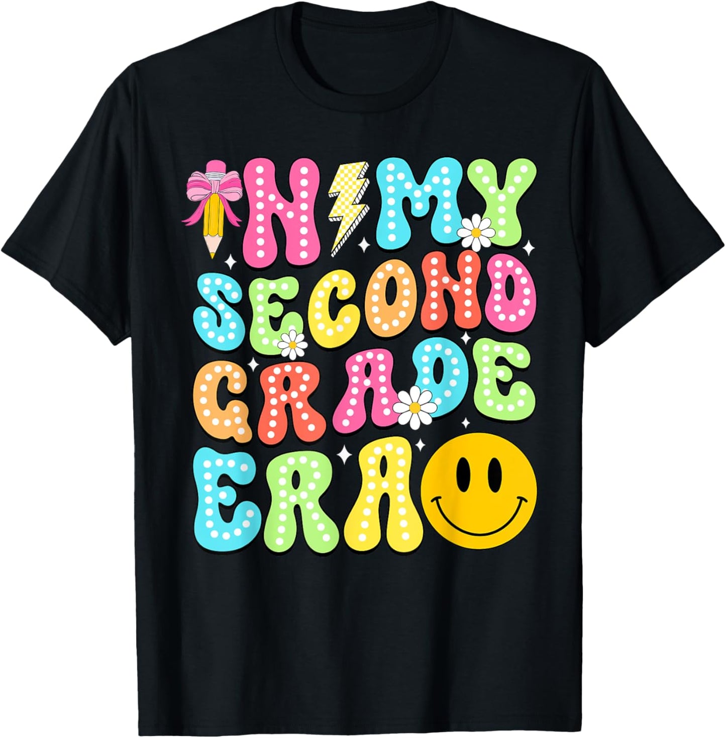 In My Second Grade Era Back To School 2nd Grade Girl Teacher Tee by TeeBrew
