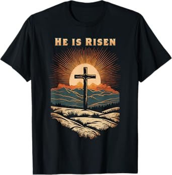 He Is Risen Easter Resurrection Jesus Christian Bible Verse T-Shirt