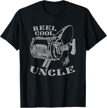 Best Uncle Funny Reel Cool Uncle Fishing Graphic T-Shirt