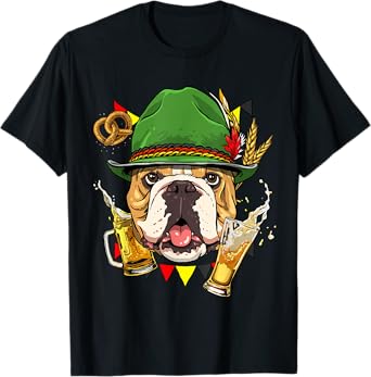 American Bulldog Germany Oktoberfest Party Beer Fest Dog T-Shirt