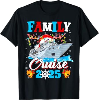 Family Cruise 2025 Matching Family Christmas Cruise Holiday T-Shirt