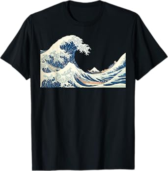 Great Wave Off Kanagawa Katsushika Hokusai Surfing Ocean T-Shirt