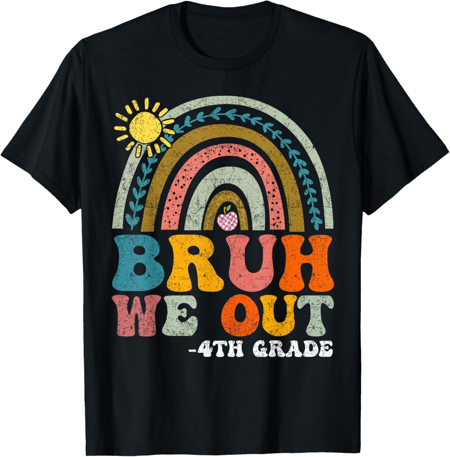 Bruh We Out 4th Grade End Of School 2025 Summer Kids Tee by TeeBrew