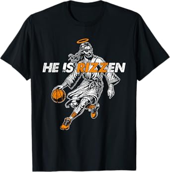 He Is RIZZEN Funny Jesus Basketball Easter Resurrection T-Shirt