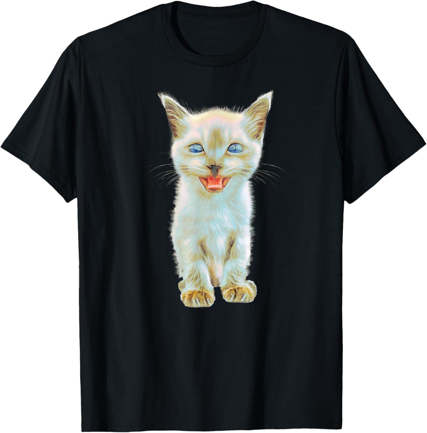 Cute Kitten Siamese Cat Shirt - Men Women Kids Cat Lover T-Shirt