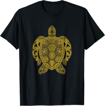 Cute Turtle Tortoise Love Sea Ocean Tribal Tattoo Animal Art T-Shirt