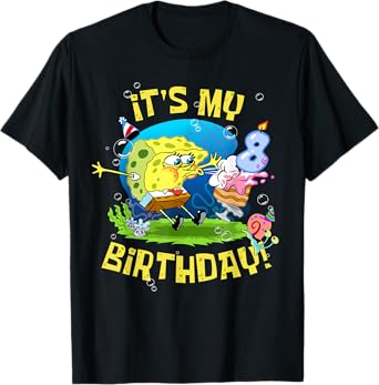 Spongebob It's My 8th Birthday Cake Eight Years Spongebob T-Shirt