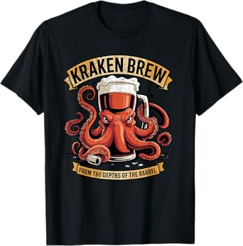 Funny Kraken Brew Beer Octopus Tavern T-Shirt