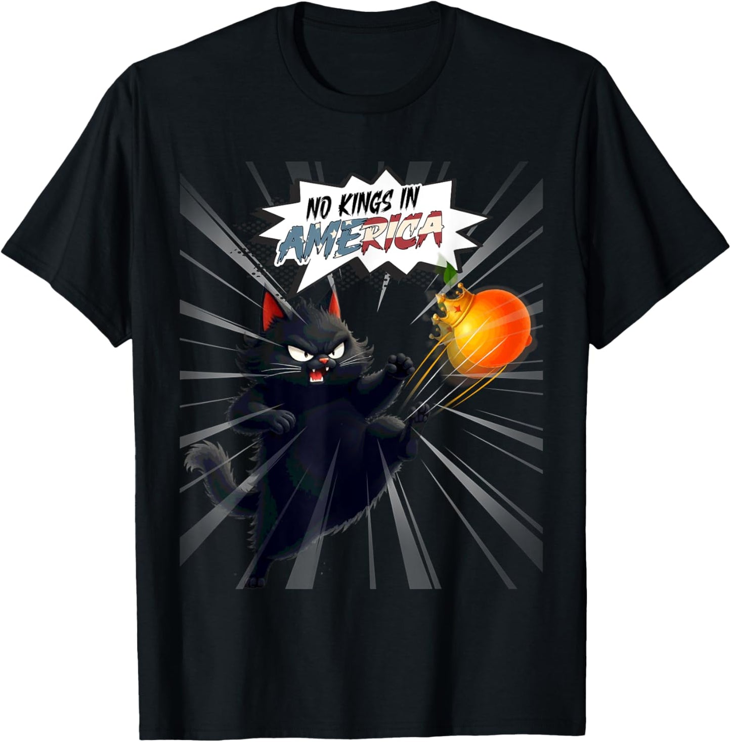 No Kings in America Freedom American Flag T-Shirt