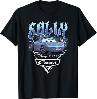 Disney Pixar Cars Sally Racer Distressed Portrait T-Shirt