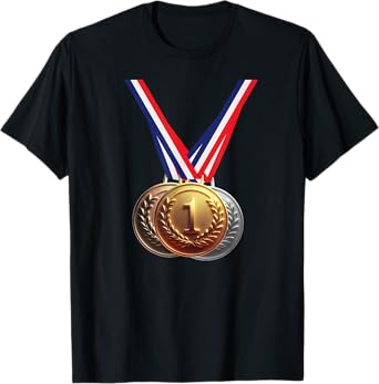 Golden Medal Medals for Winners School Team and Champions T-Shirt