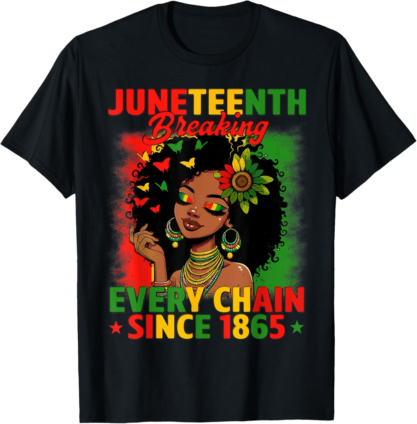 Juneteenth Breaking Every Chain Since 1865 African Womens T-Shirt