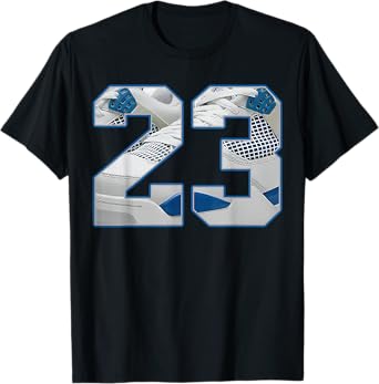 Number 23 Military Blue 4s Matching Tee For Men Women T-Shirt