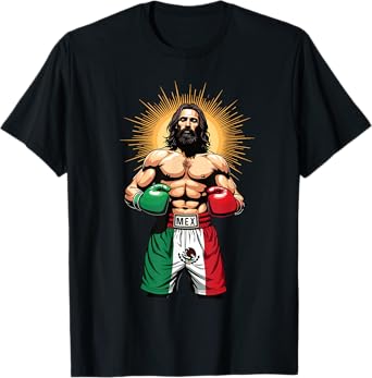 Mexican Boxing Jesus Christ Mex Boxing Shorts T-Shirt
