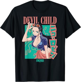 One Piece Anime Retro 90's Devil Child Robin T-Shirt