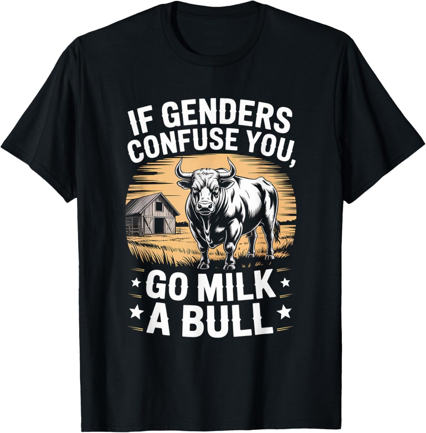 Funny Quote if Genders Confuse You Go Milk a Bull Vintage Lo T-Shirt