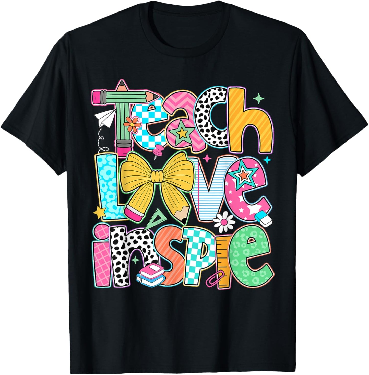 Teach Love Inspire Back To School Teacher Kids Shirt | TeeBrew
