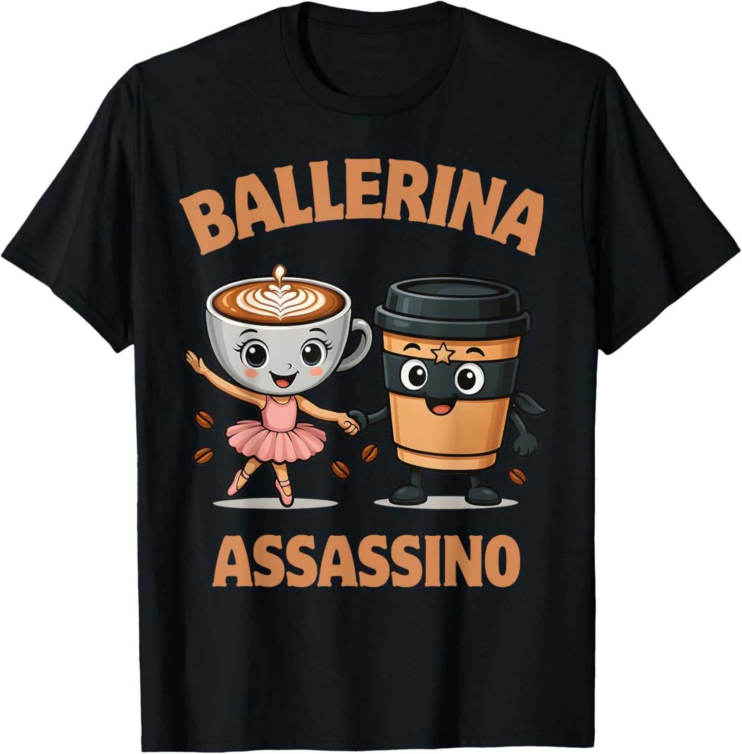 Funny Italian Brainrot Meme Cappuccino Assassino Ballerina T-Shirt