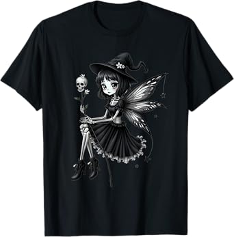 Fairy Skeleton Anime Goth Kawaii T-Shirt