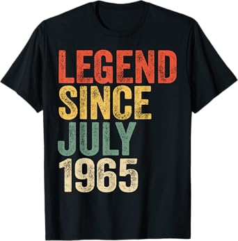 Legend 1965 60th Birthday Gifts for Men Women 60 Year Old T-Shirt