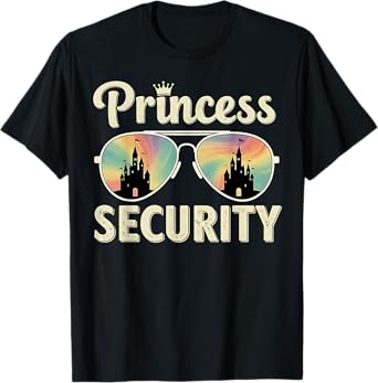 Princess Security Protection Retro Castle Matching Family T-Shirt
