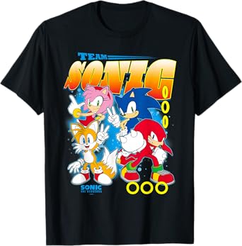 Sonic The Hedgehog Team Sonic Amy Tails & Knuckles T-Shirt