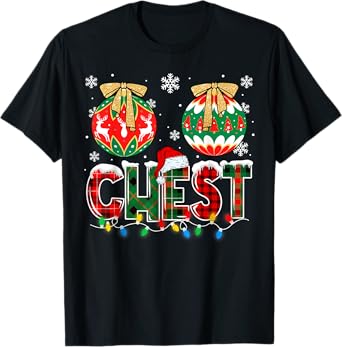 Christmas Couples Chestnuts Matching Family Funny Chest Nuts T-Shirt