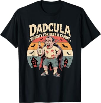 Funny Dadcula Halloween Dad Dracula Costume T-Shirt