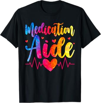 Medication Aide Heartbeat Medication Aides T-Shirt