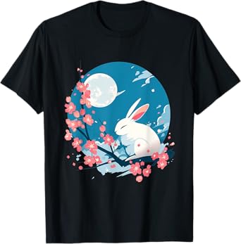 Bunny Rabbit Amidst Blossoms: Spring's Gentle Whisper T-Shirt