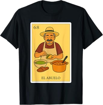 El Abuelo en la Cocina Spanish-Mexican Bingo Gift for Abuela T-Shirt