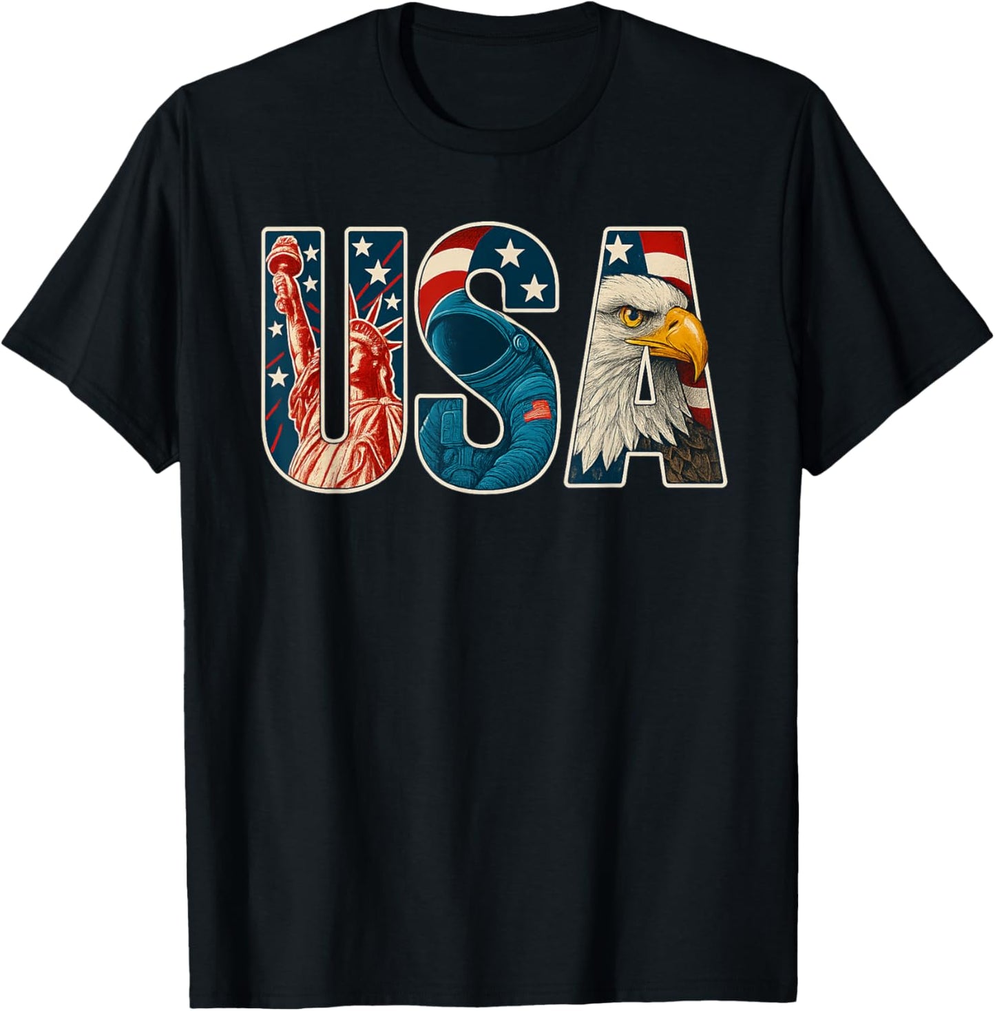 Usa Us Flag Patriotic 4th Of July America Men Women Kid T-shirt