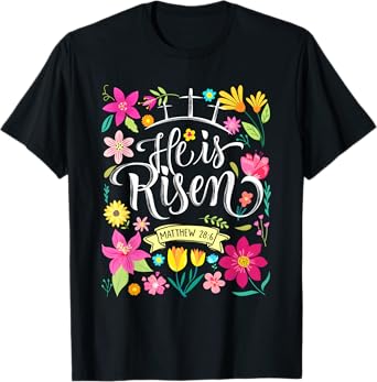 He is Risen Jesus Coquette Christian Happy Easter Kids Women T-Shirt