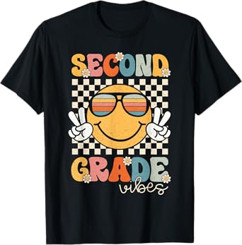 Second Grade Vibes Smile First Day of School 2nd Grade Team T-Shirt