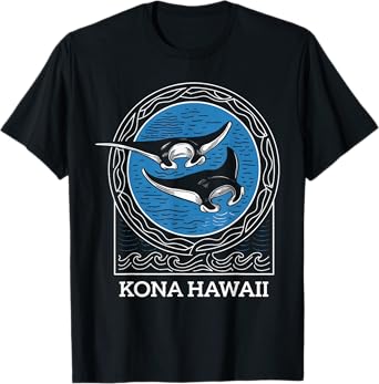 Kona Hawaii Hawaiian Beach Surfer Surfing Diving Fishing T-Shirt