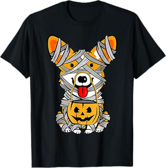 Halloween Cute Welsh Corgi Mummy Dog Lover, Corgi Lovers T-Shirt