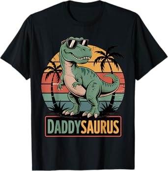 Daddysaurus T Rex Dinosaur Daddy Saurus Family Matching Dad T-Shirt